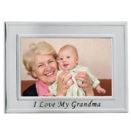 Blueprints Brushed Metal 4x6 I Love Grandma Picture Frame - Sentiments Collection BL24884